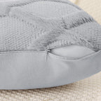 Decoruhome Throw Pillow Covers 26X26 Inch Set Of 2, Soft Plush Faux Fur Wool Grey Couch Pillow Covers, Decorative Pillow Cases For Bed Sofa Living Room Home Decor