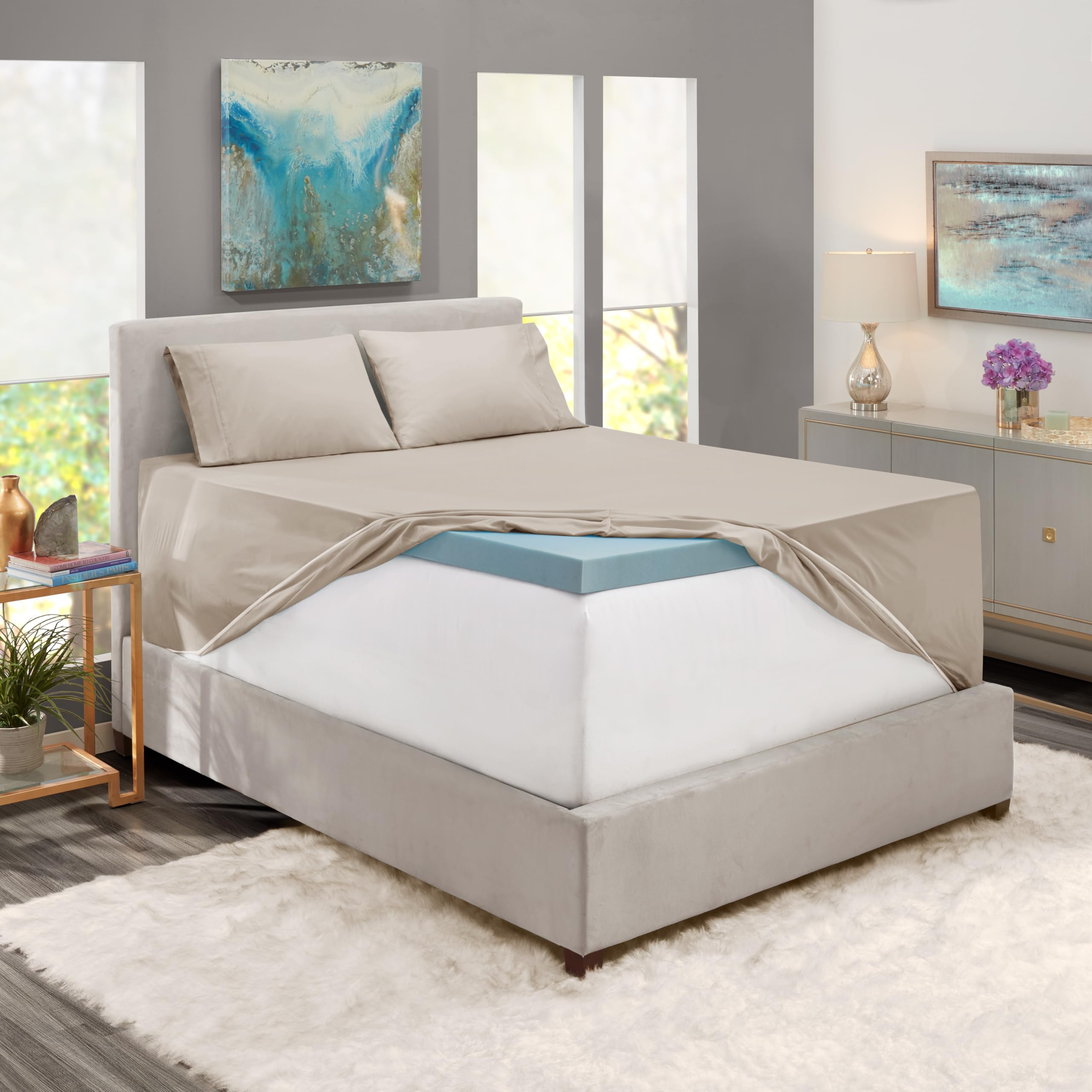 Nestl Extra Deep Pocket Sheets - Fits Mattress 18-24 Inches Deep, Extra Deep Pocket King Size Sheets Sets, 4 Piece King Size Sheets, King Sheets Deep Pocket, Linen Sheets