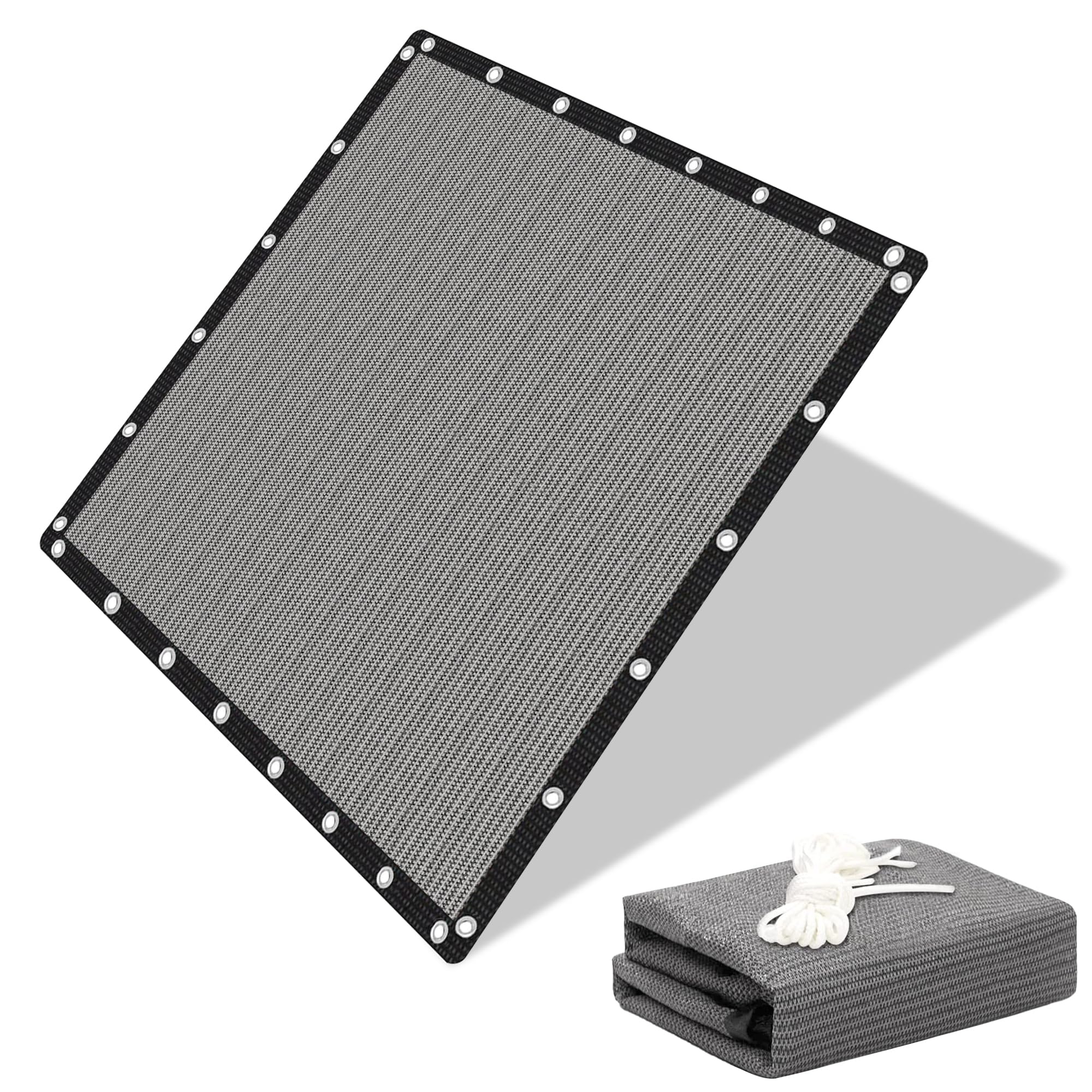 Emerit 90% Shade Cloth Sun Shade Fabric For Patio Garden Pergola Shade Cover Canopy With Gromments (Grey, 10X14 Ft)