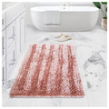 Civkor Bath Mat for Bathroom,31x20Inch Pink Bathroom Mat Bath Rug Non Slip,Extra Soft and Absorbent Chenille Machine Washable fo