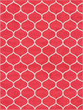 Unique Loom Trellis Frieze Collection Area Rug - Rounded (8 x 11, Pink/ Ivory)