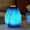 Electric Wax Melt Burner Art Glass Scented Candle Warmer with Timer and 7 led Color Changing Removable Silicone Dish for Wax Mel