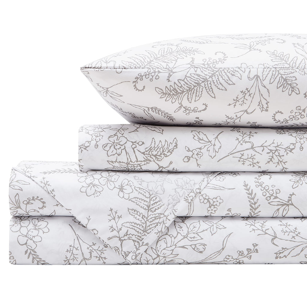 Southshore Fine Living, Inc. Winter Brush Collection, 4-Piece, 14-Inch Deep Pocket Sheet Set, Easy Care, Shrinkage Free Set With