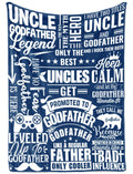 Innobeta Godfather Gifts, Throw Blanket For Godfather, Funny Gift Idea For The Best Godfather For Proposal, Christmas, Birthday