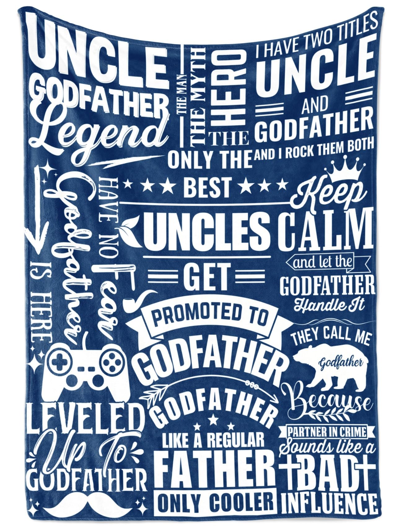 Innobeta Godfather Gifts, Throw Blanket For Godfather, Funny Gift Idea For The Best Godfather For Proposal, Christmas, Birthday