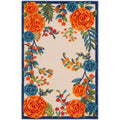 Nourison Aloha Indoor/Outdoor Modern Multicolor 2'8' X 4' Area Rug, Easy Cleaning, Non Shedding, Bed Room, Living Room, Dining