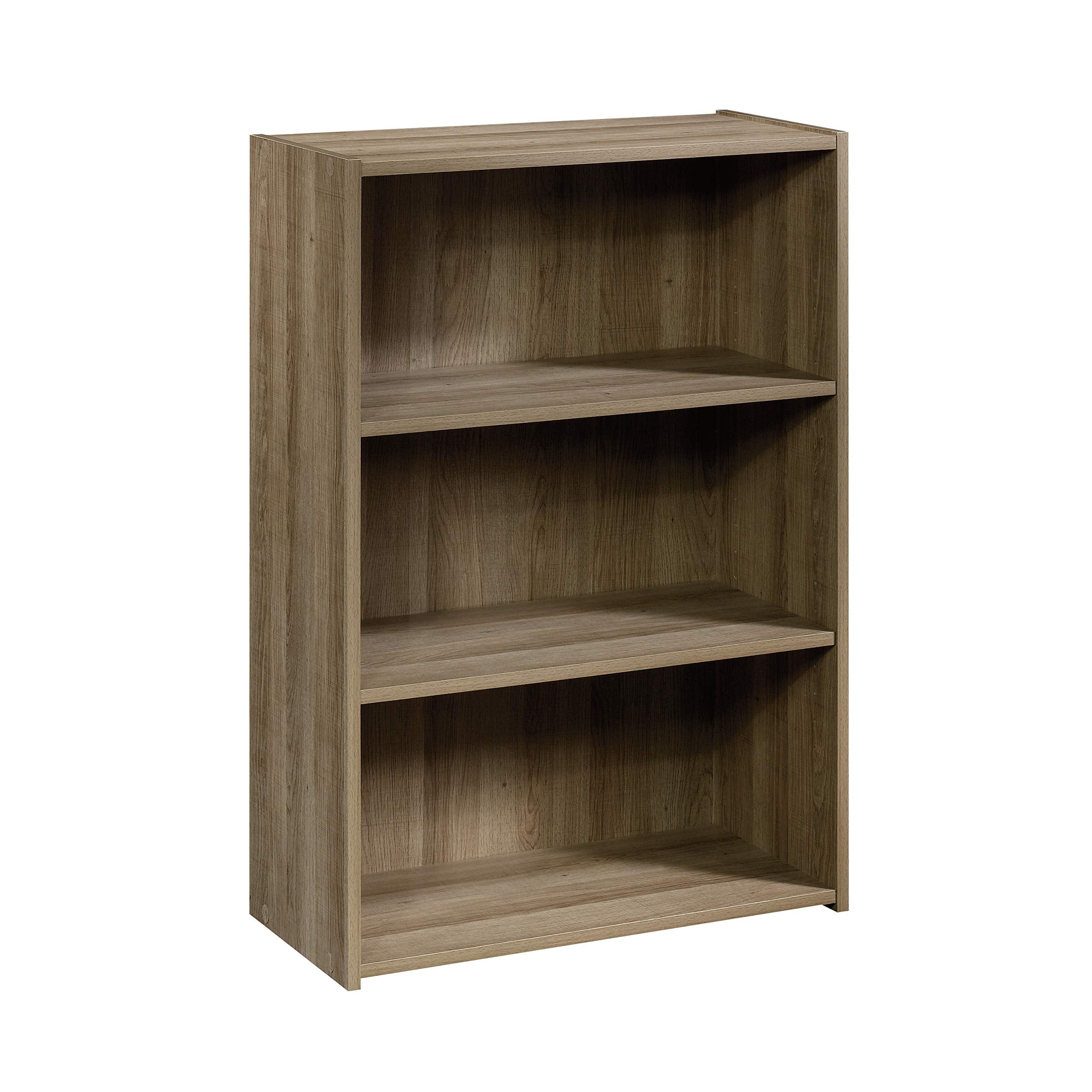 Sauder Beginnings 3-Shelf Bookcase, Bookshelf with Adjustable Storage Shelves, in Summer Oak