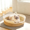 Cat Basket Cotton Rope Cat Toy Basket Instinct Baskets Handwoven Cats Bed