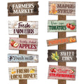Yoyuspy Farmers Market Party Decor, 10PCS Farmers Market Directional Sign Supplies, Fruit Bridal Shower Decor Baby Shower Decora