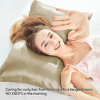 Bedelite Satin Pillowcase With Zipper, Taupe Pillow Cases Queen Size Set Of 2, Super Soft And Cooling Similar To Silk Pillow Cas