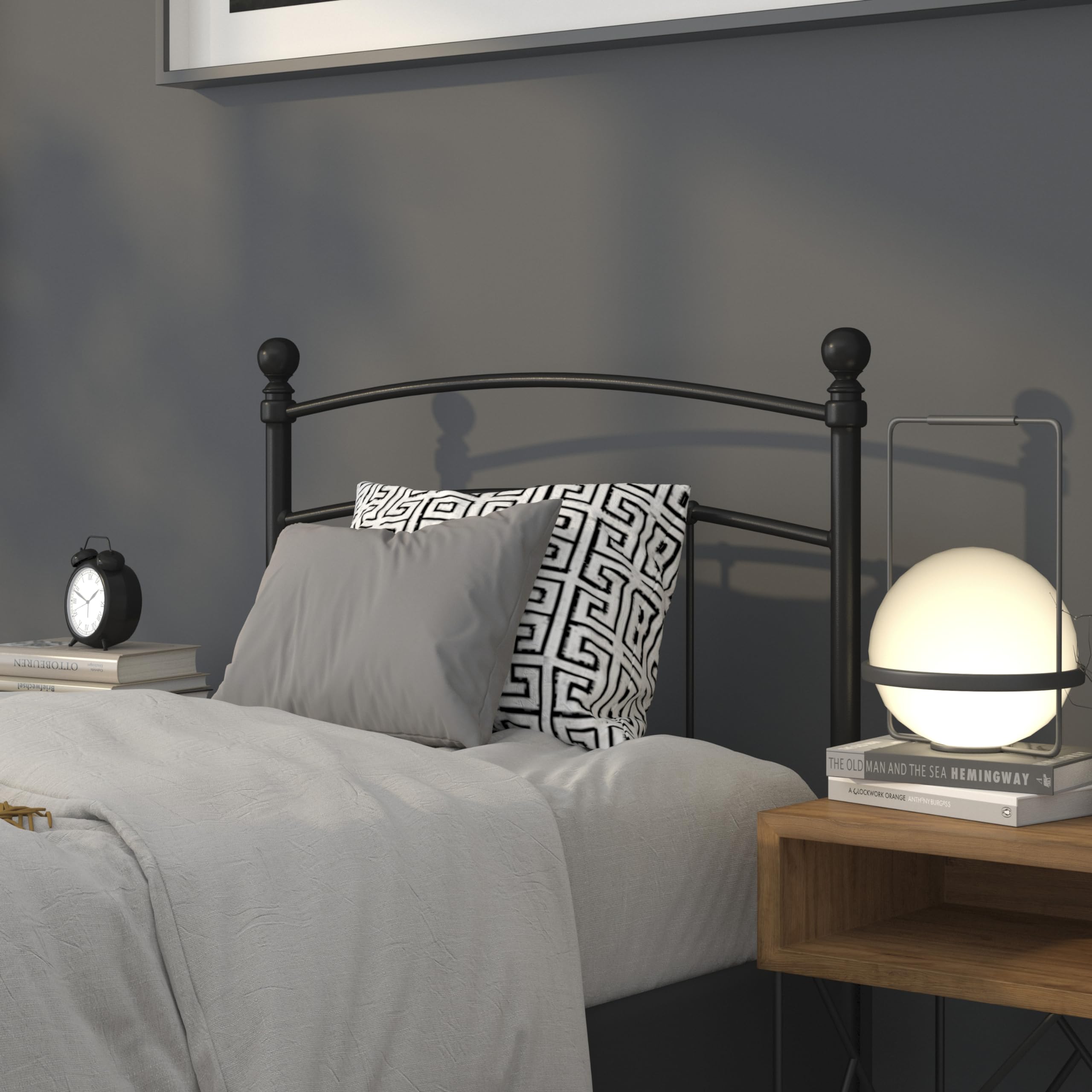 Flash Furniture Woodstock Decorative Black Metal Twin Size Headboard