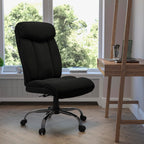 Flash Furniture HERCULES Series Big & Tall 400 lb. Rated Black Fabric Executive Ergonomic Office Chair and Chrome Base