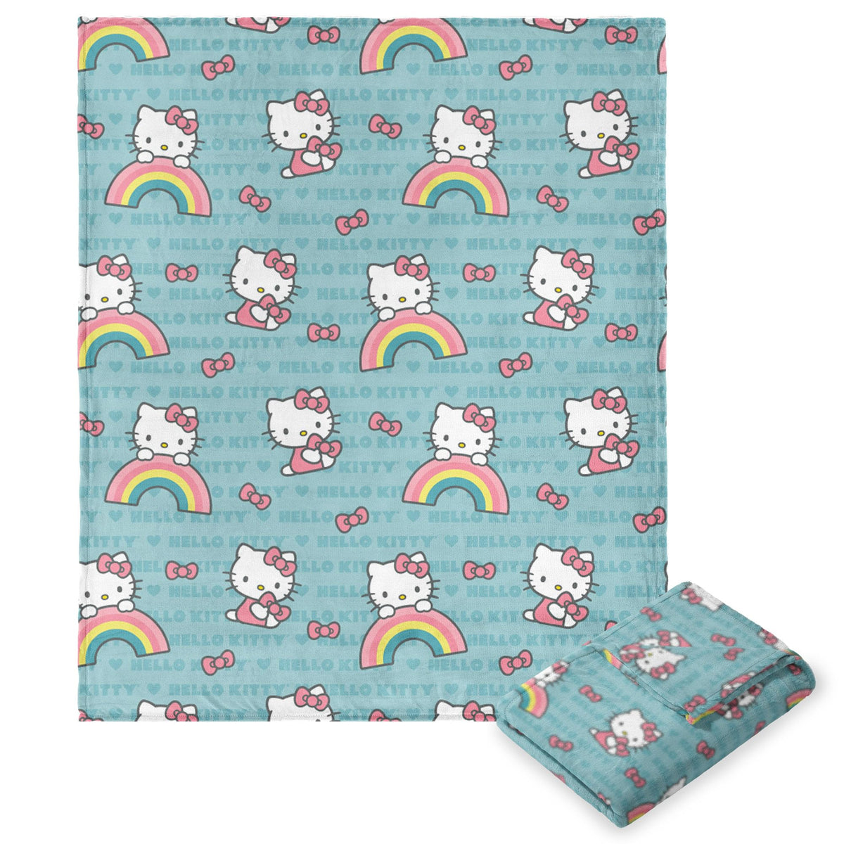 Northwest Hello Kitty Silk Touch Throw Blanket, 50' X 70', Bow So Sweet