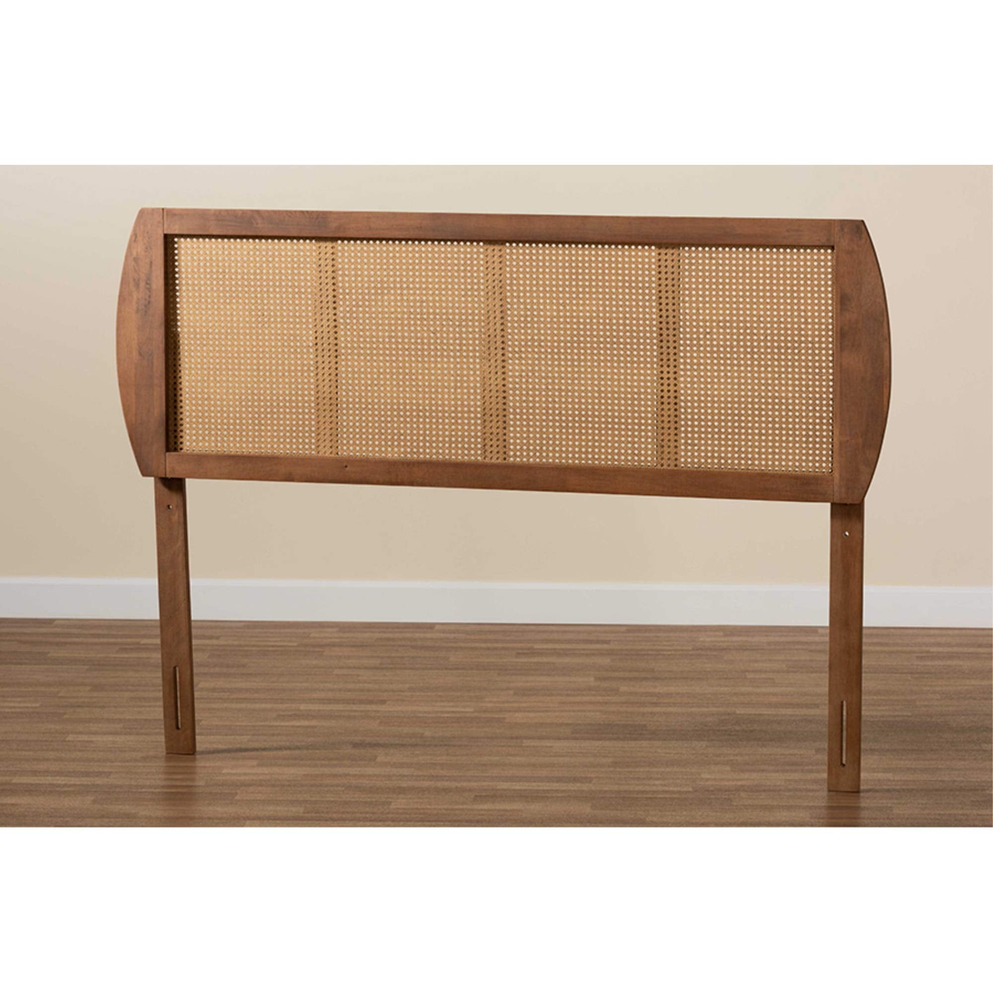 Baxton Studio Harris Ash Walnut Rubberwood Full Headboard