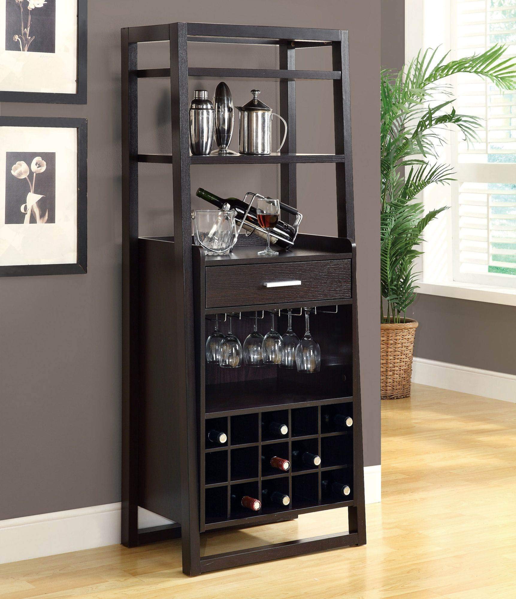 Monarch Specialties , Home Bar, Ladder Style, Cappuccino, 60&quot;H