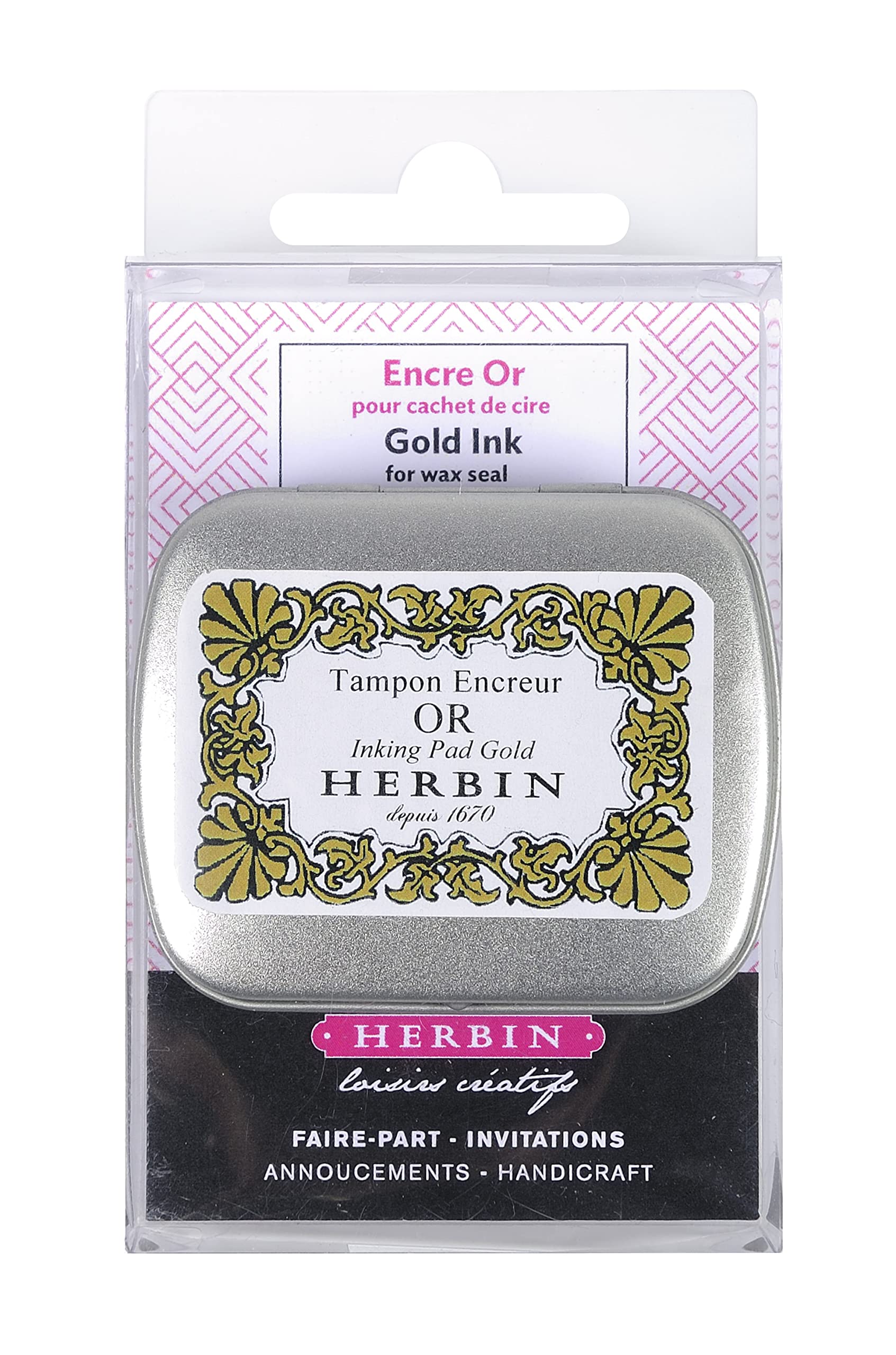 Herbin Ink Pad For Seals - Gold