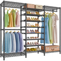VIPEK S3 Heavy Duty Garment Rack Freestanding Clothes Rack Closet Storage Organizer Large Wardrobe with 6-Tier Shoe Rack, Hangin