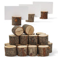 THE TWIDDLERS 50 Rustic Wood Place Card Holders with 50 White Table Name Cards 3.5 x 2 - Reserved Seating for Wedding, Party Buf