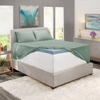 Nestl Extra Deep Pocket Sheets - Fits Mattress 18-24 Inches Deep, Extra Deep Pocket King Size Sheets Sets, 4 Piece King Size Sheets, King Sheets Deep Pocket, Green Sheets