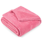 PAVILIA Soft Fleece Hot Pink Throw Blanket for Couch, Lightweight Plush Warm Blankets for Bed, Fuzzy Cozy Flannel Blanket Throw 