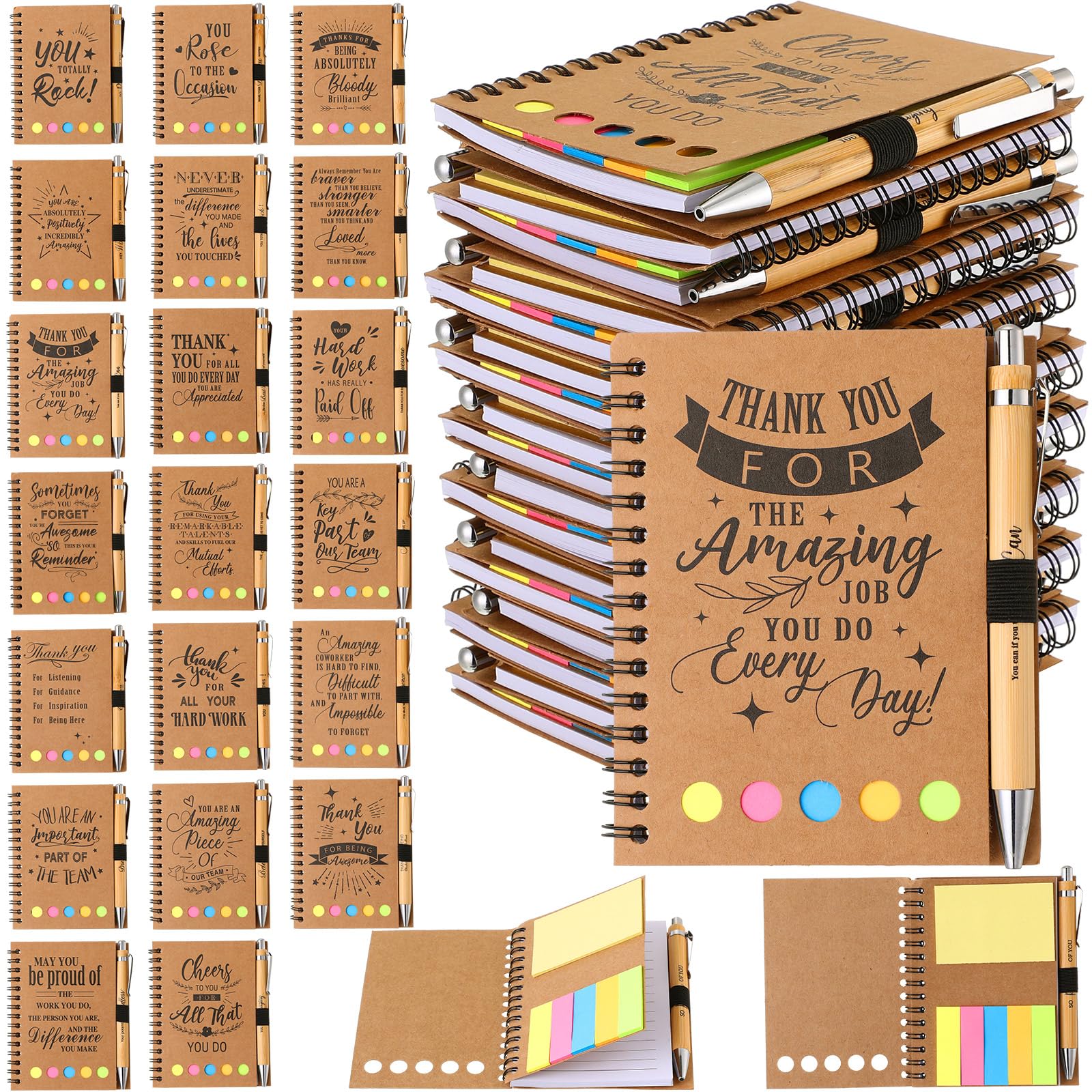 Skyygemm 4 Sets Back To School Gifts Chaos Coordinator Appreciation Gifts Teacher Appreciation Notebook 8.5'X11' Leather Journ