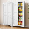 BYNSOE Kitchen Pantry Storage Cabinet with Adjustable Shelves Metal Cupboard Storage Cabinet with Adjustable Feet Pantry Cabinet