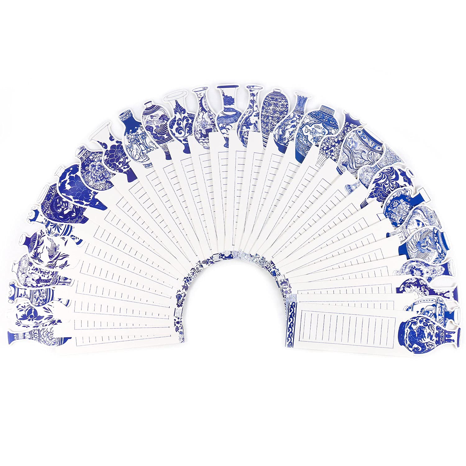 Gdpaddy 30 Pieces Bookmarks Unique Design Markers Page Clips Bookmark For Teachers Student Office Reading Stationery Vase Patter