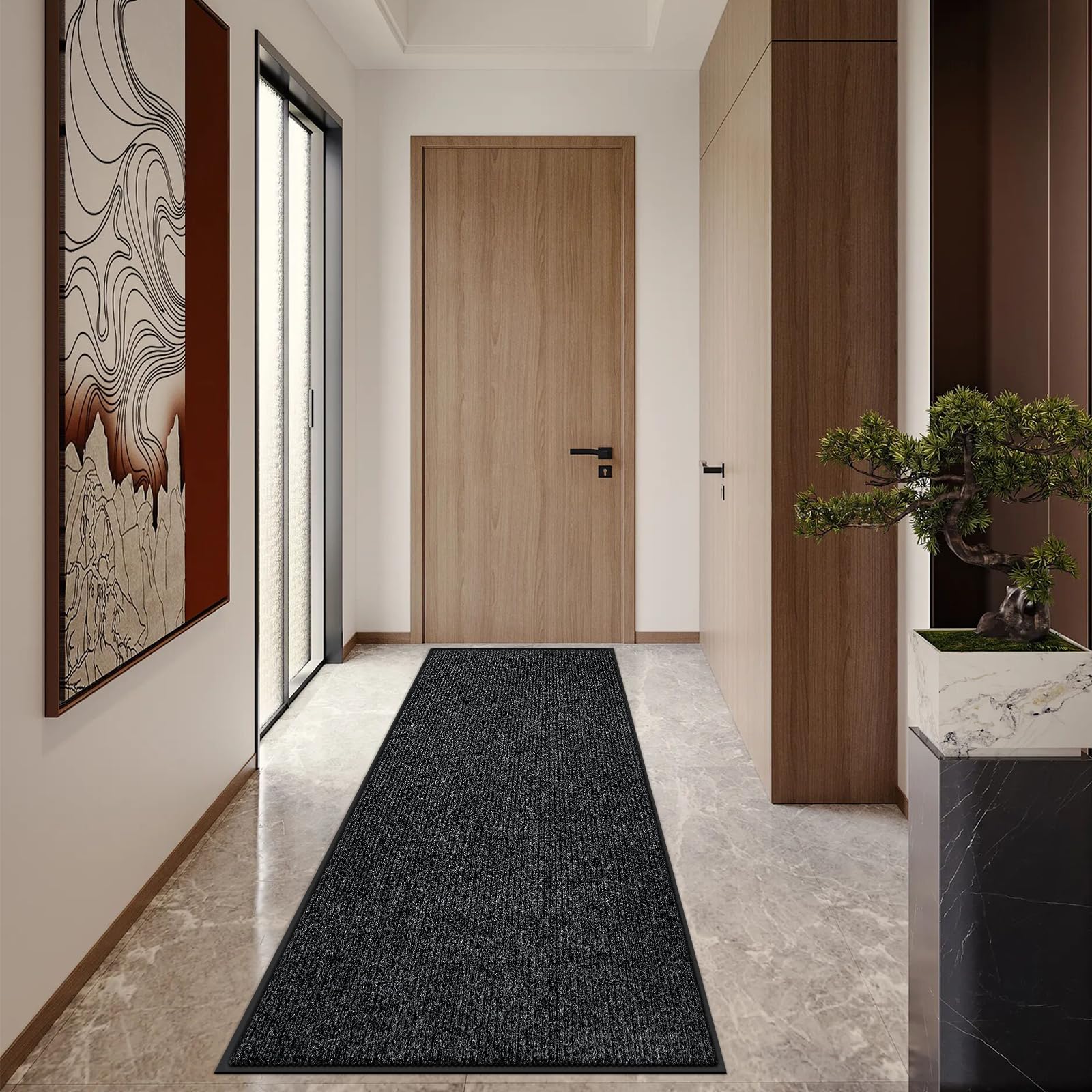 Vicwe Indoor Outdoor Door Mat, 2'X6' Heavy Duty Front Door Mat, Non-Slip Washable Doormats Entrance Mats, Dirt Resistant And Abs