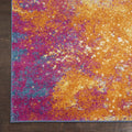 HomeRoots 100% Polypropylene 2’ x 6’ Abstract Brights Sunburst Runner Rug