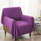 Inhand Valentine'S Day Gifts Throw Blanket Purple For Couch, Soft Living Room Home Decor Twin Size Knitted Blanket, Outdoor Ligh