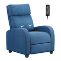 Homall Recliner Chair, Recliner Sofa For Adults, Recliners Home Theater Seating With Lumbar Support, Reclining Sofa Chair For Living Room (Fabric, Dark Blue)