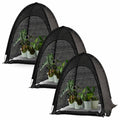 Porayhut Pop Up Sunshade Cloth Pack Of 3,Easy Open Crop Shade Net Uv Resisitant Plant 80% Sunblock Net For Mini Flower Pot With