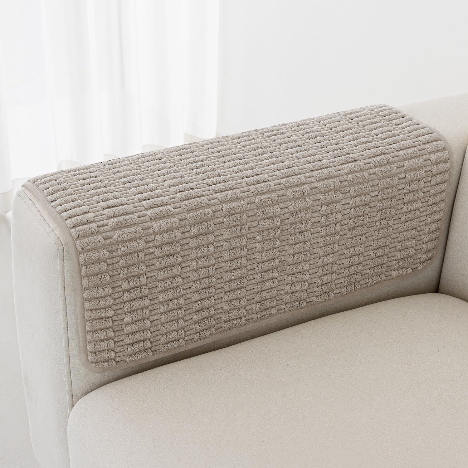 Foxdecor Couch Arm Cover Sofa Armrest Cover Armchair Covers, Anti-Slip Couch Arm Protectors Sofa Arm Covers Pack of 2pcs, 24x28 