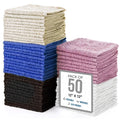 SIMPLI-MAGIC 79264 Cotton Washcloths, Size: 12   x12   , Multi Color, 50 Pack