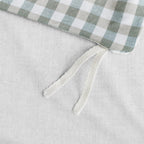 Susybao Green Gingham Duvet Cover King Size 100% Washed Cotton Grid Duvet Cover Set 3 Pieces 1 Green Plaid Duvet Cover With Zipp