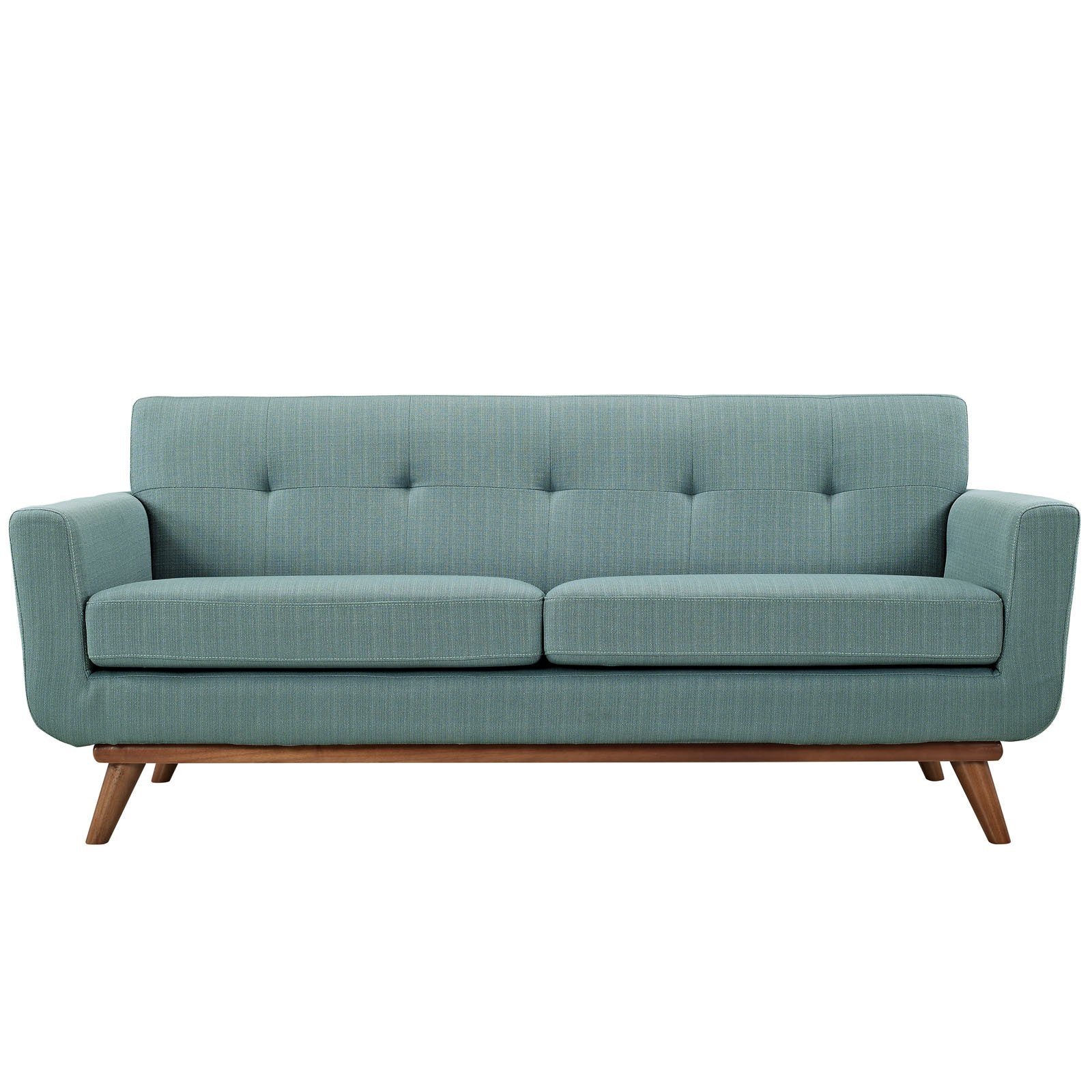 Modway Engage Mid-Century Modern Upholstered Fabric Loveseat in Laguna