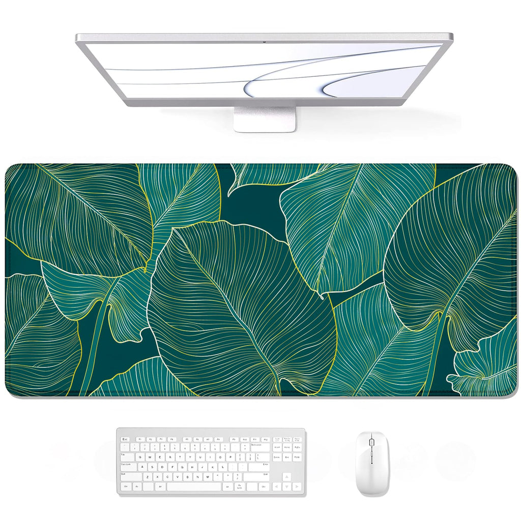Auhoahsil Large Mouse Pad, Xxl Desk Pad, Extened 35' X 15', Non-Slip Rubber Base, Stitched Edges, Superior Surface, Waterproof