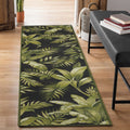 Liora Manne Marina Indoor/Outdoor Power Loomed Synthetic Blend Low Profile Area Rug - Transitional Graphic Botanical Beach Camping (Jungle Leaves Black) (1'11' X 7'6')