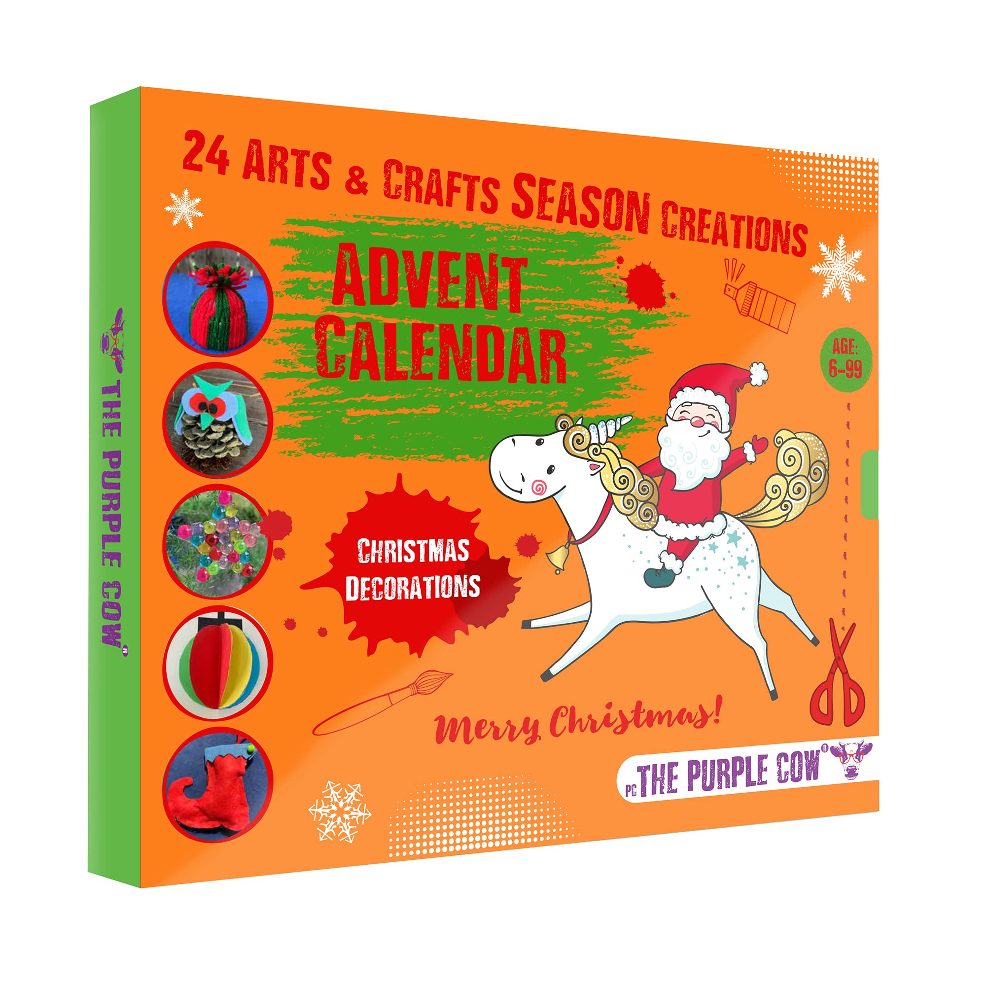 2024 Christmas Countdown Advent Calendar. Beautiful DIY Arts & Crafts Ornaments & Decorations Handmade by your kids. 24 days, al