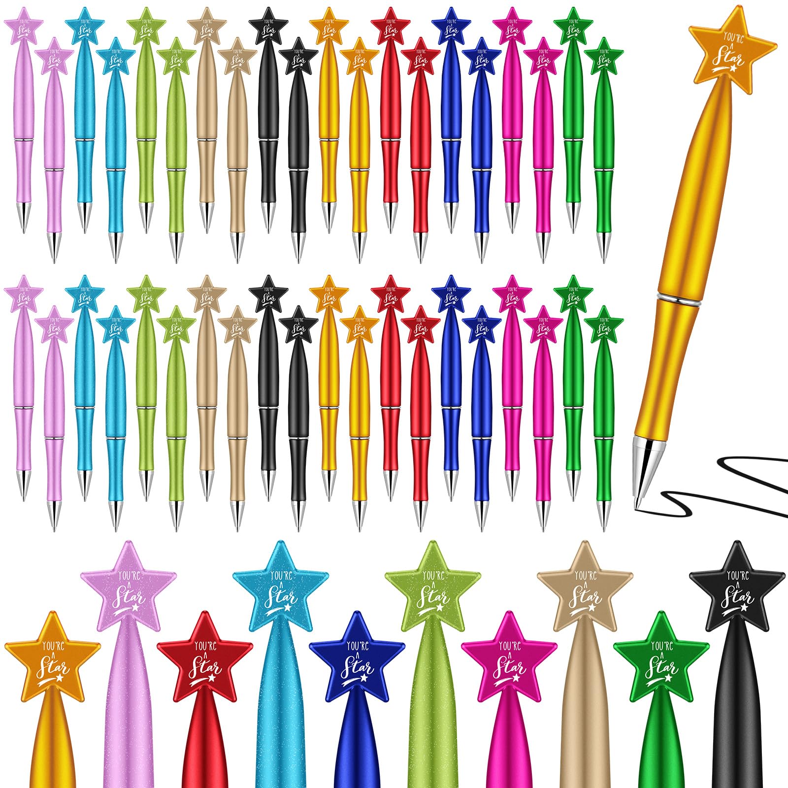 Seajan Star Pens Bulk You'Re A Star Ballpoint Pen Student Christmas Gifts From Teachers Employee Appreciation Gift For Birthday