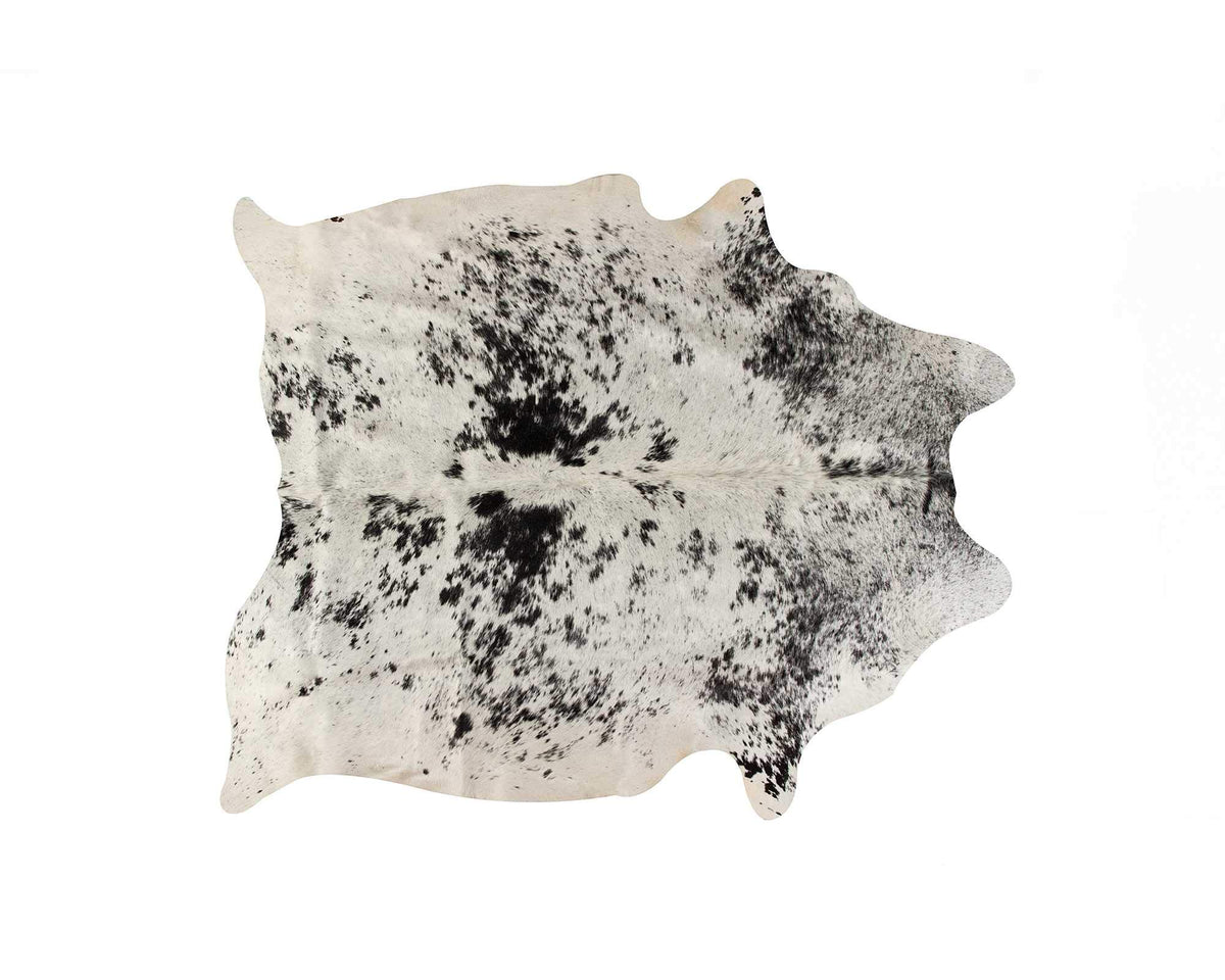 HomeRoots White & Black Cowhide, Microsuede 72' x 84' White and Black, Cowhide - Rug