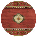 Phoenix Ph4 Red Southwestern Rug Round 8' X 8'