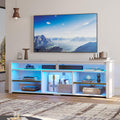 Bestier TV Stand for 70/75/80 inch TV, Tall LED Entertainment Center with Adjustable Shelf, Gaming TV Console with Storage for P
