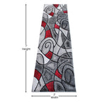Flash Furniture Jubilee Collection Contemporary Area Rug - High Pile Red Olefin Rug - 2' X 7' Area Rug - Jute Backing - Hallway, Entryway, Bedroom, Living Room