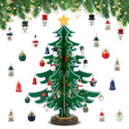 Lihao Christmas Advent Calendar 2024, 24 Days Countdown Christmas Tree Ornaments Surprise Advent Calendar Set With 24 Pcs Christ