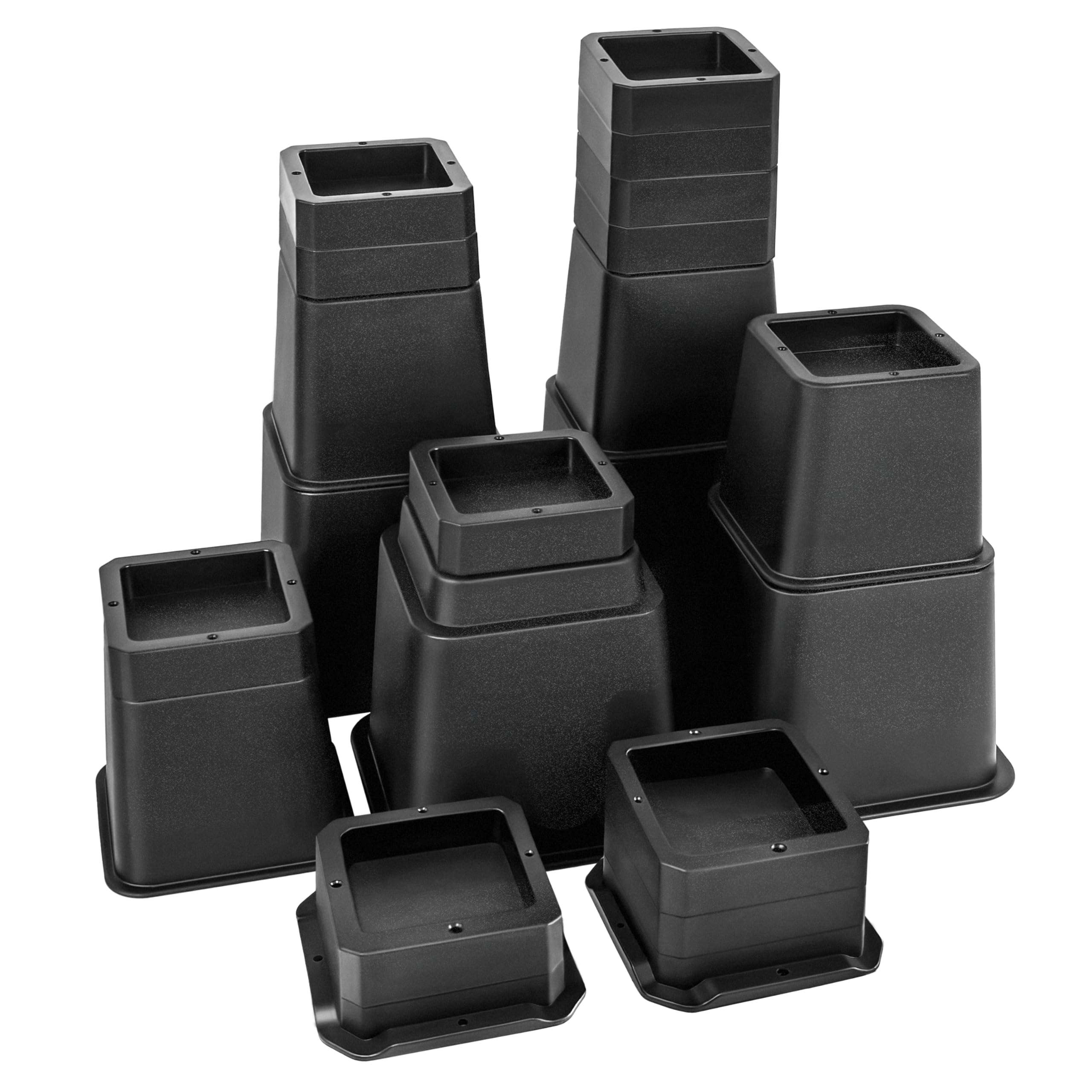 28 Pcs Adjustable Bed Risers 12 Inch Heavy Duty, Furniture Risers Elevation In Heights 1, 2, 3, 4, 5, 6, 7, 8, 9, 10, 11, 12 Inc