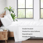 Casa Platino Bedding Sheets & Pillowcases, 100% Brushed Microfiber Pre-Washed California King Sheet Sets, Soft California King S