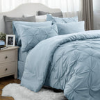 Bedsure Blue Comforter Set Full - Bedding Sets Full 7 Pieces, Bed In A Bag Light Blue Bed Sets With Comforter, Sheets, Pillowcas