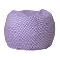 Flash Furniture Dillon Small Bean Bag Chair for Kids and Teens, Foam-Filled Beanbag Chair with Machine Washable Cover, Lavender Polka Dot