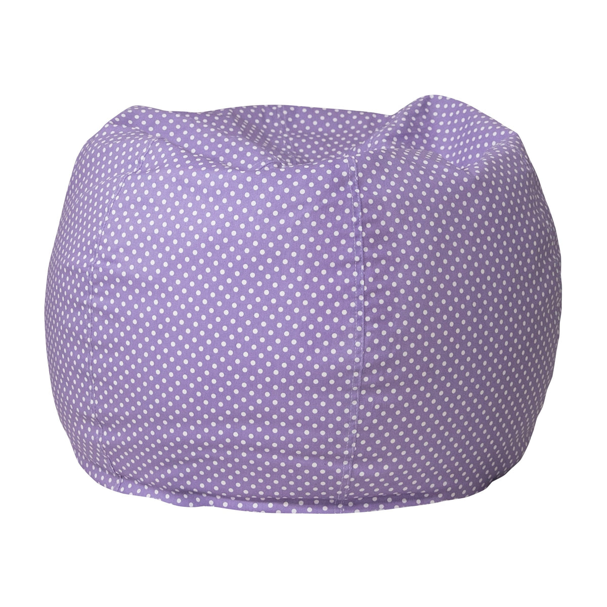 Flash Furniture Dillon Small Bean Bag Chair for Kids and Teens, Foam-Filled Beanbag Chair with Machine Washable Cover, Lavender Polka Dot